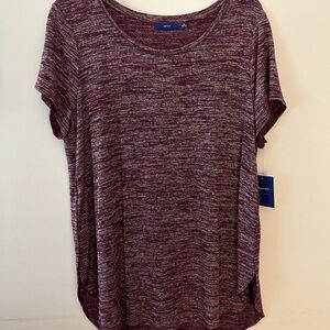 XL women's burgundy short sleeve tunic top by Apt 9
